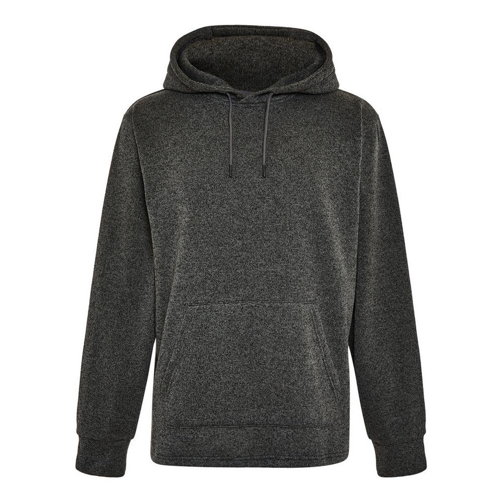 Sudadera De Punto Gris Marengo Con Capucha