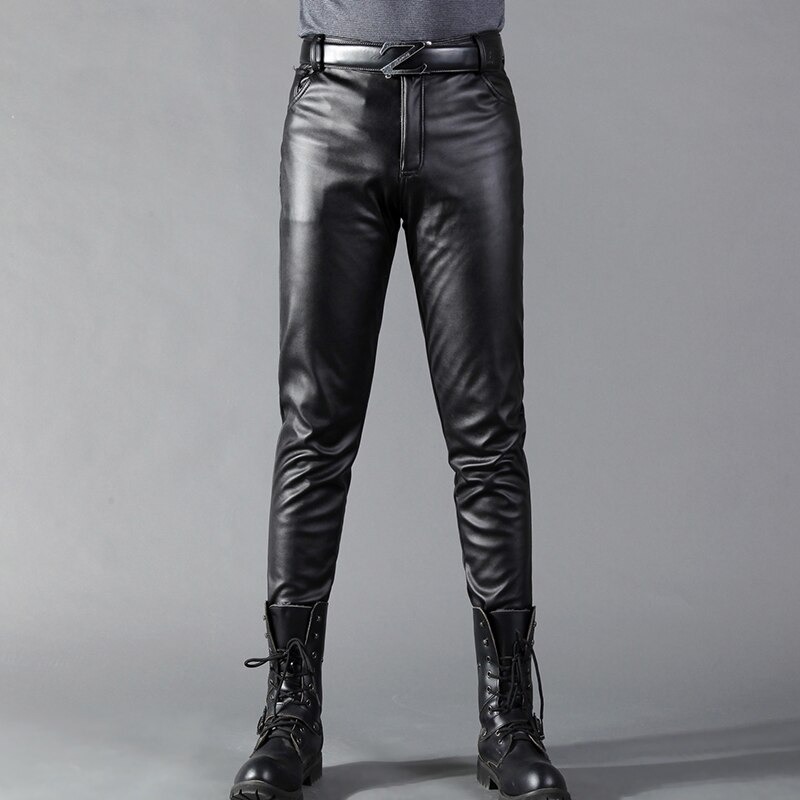 Pantalcon Cuero Sintetico Casual Hombre