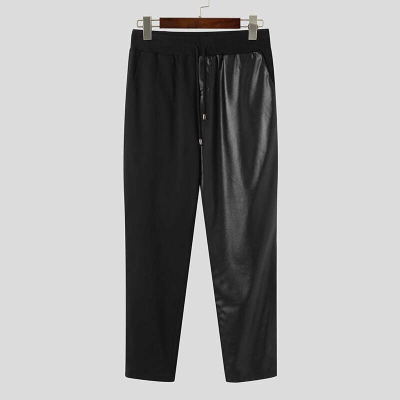 Pantalcon Piel Sintetica Con Cordon Hombre