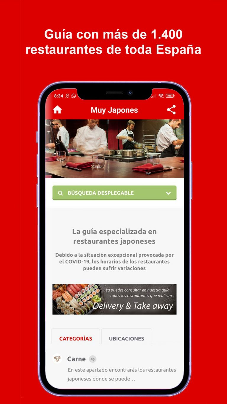 Muy Japonés presenta la primera App de restaurantes japoneses en España con geolocalización