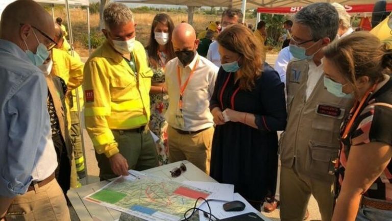 El incendio de Sierra Bermeja registra 2.167 hectáreas de perímetro