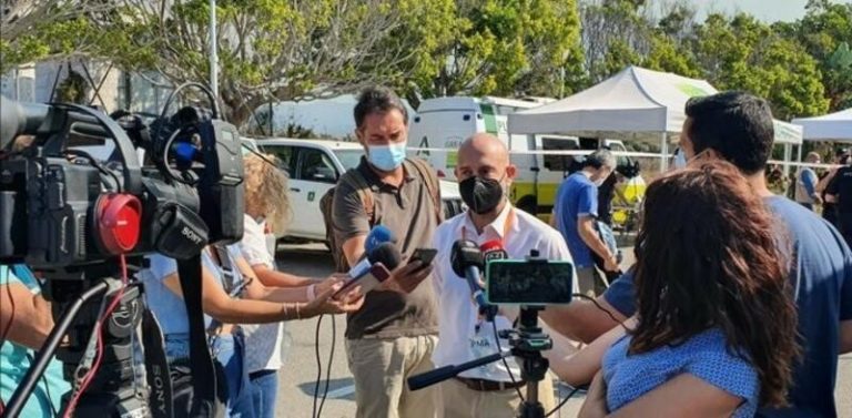 Subdelegado del Gobierno, preocupado por incendio de Sierra Bermeja