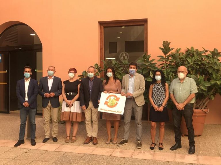 La Plataforma por una financiación justa de Valencia convoca una manifestación el 20-N