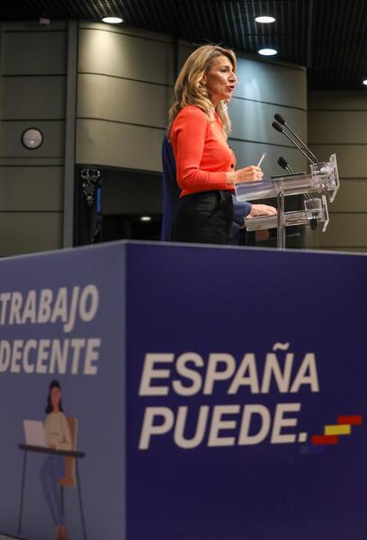 Díaz insta a los agentes sociales a «no desaprovechar» la oportunidad de reforma del mercado laboral