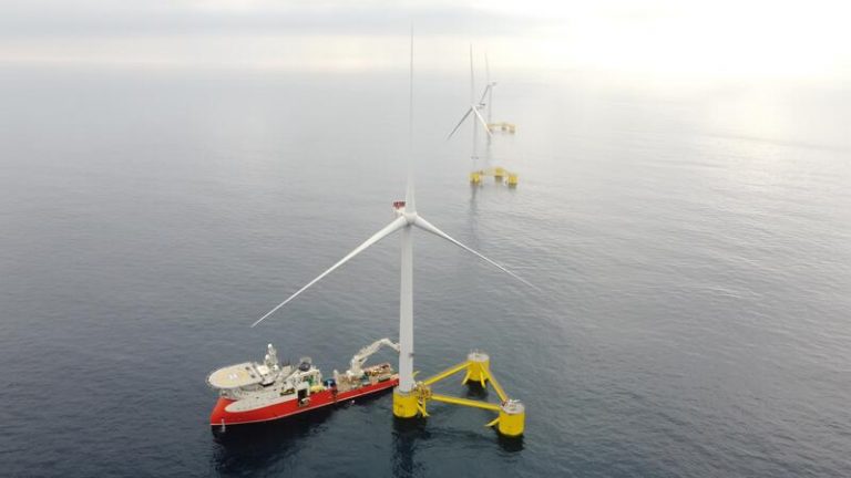 EDP, Engie y Repsol alcanzan los 75 GWh en el primer parque eólico flotante semisumergible