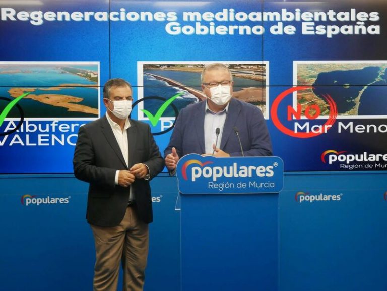 PP lamenta que el Gobierno «retrase ‘sine die’ la regeneración del Mar Menor»