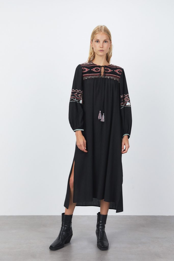 Vestido Kaftan Bordados
