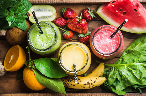 Zumo Platano Fresas Y Espinacas