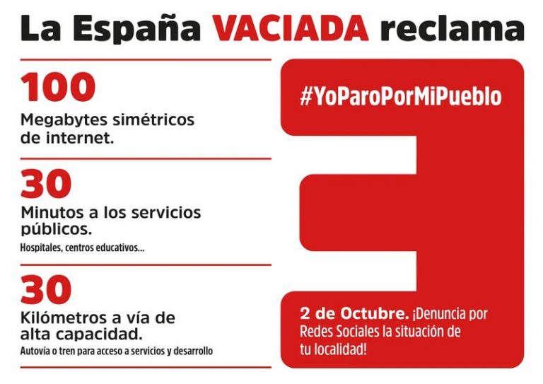 La España Vaciada exige equilibrio territorial con la movilización ‘Yo paro mi pueblo’