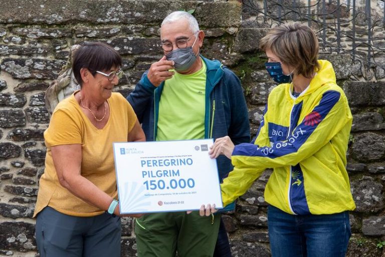 Santiago recibe a su peregrino 150.000: Marie Boileau