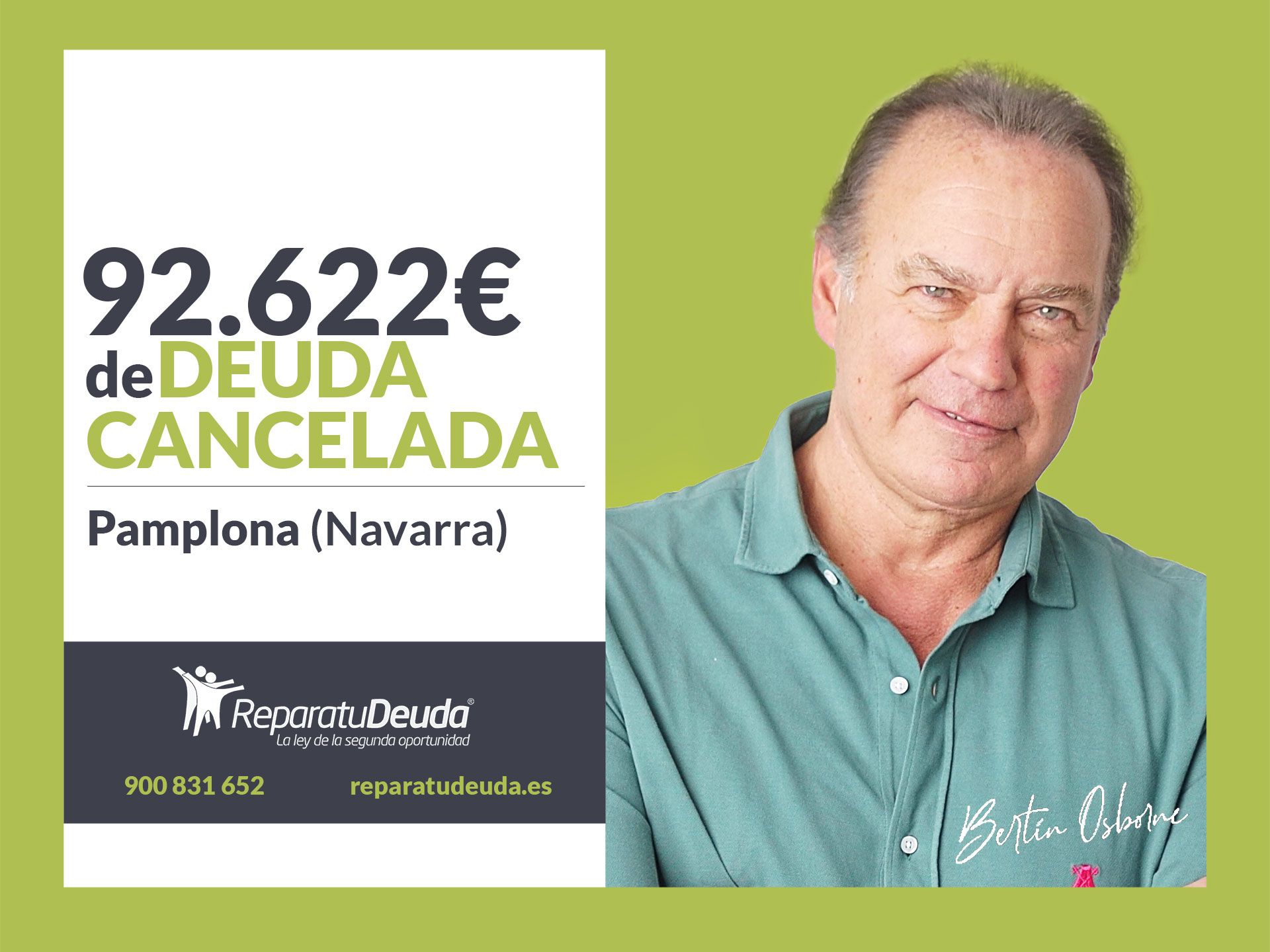 Repara tu Deuda Abogados cancela 92.622? en Pamplona (Navarra) con la Ley de Segunda Oportunidad