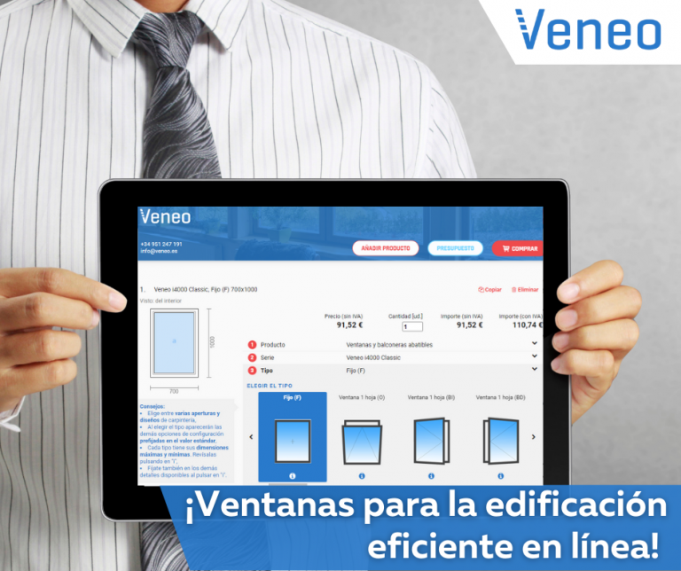 Veneo lidera la digitalización del sector de la construcción con su tienda online de ventanas
