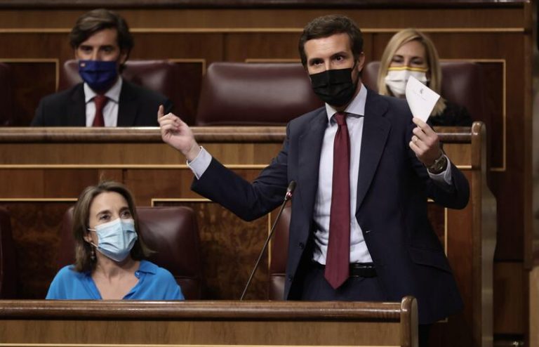 Casado recrimina a Sánchez que «prefiera pactar» los PGE con ERC y Bildu