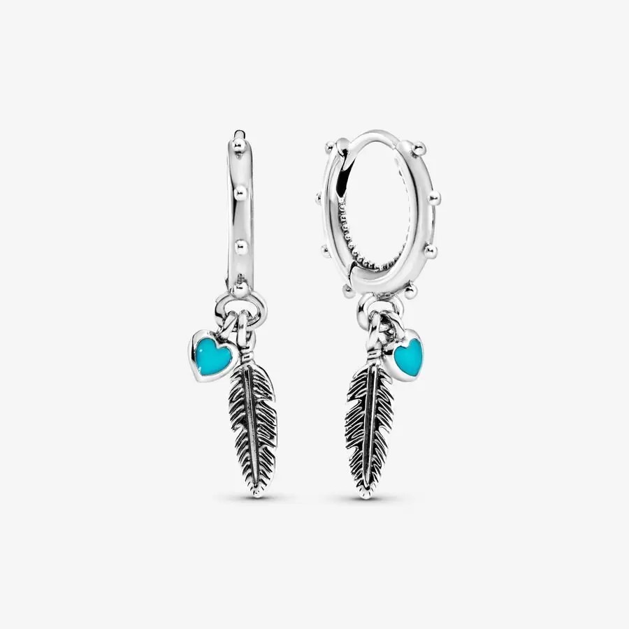 Pendientes En Plata De Ley Plumas Espirituales