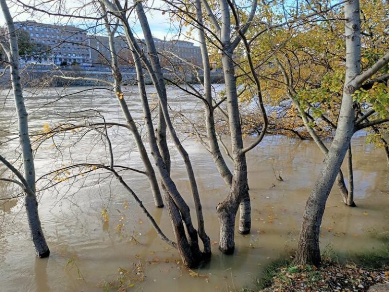 El Ayuntamiento de Zaragoza coloca diques de contención en las zonas inundables de Movera