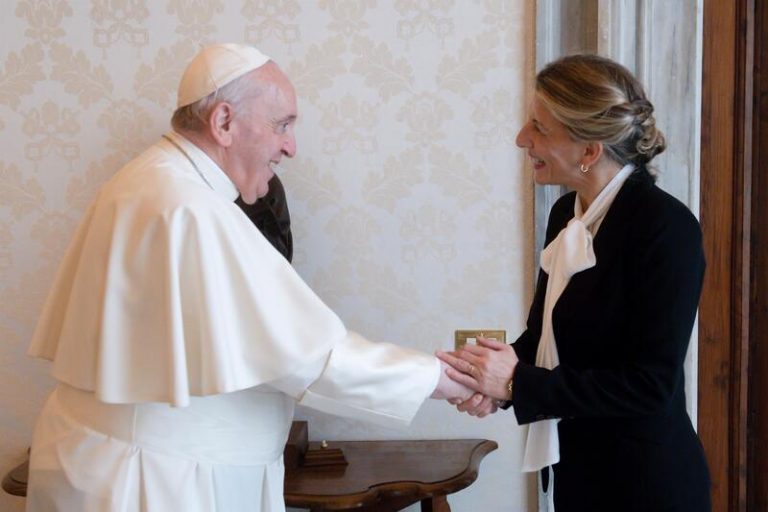 El Papa recibió a Yolanda Díaz el pasado sábado en el Palacio Apostólico