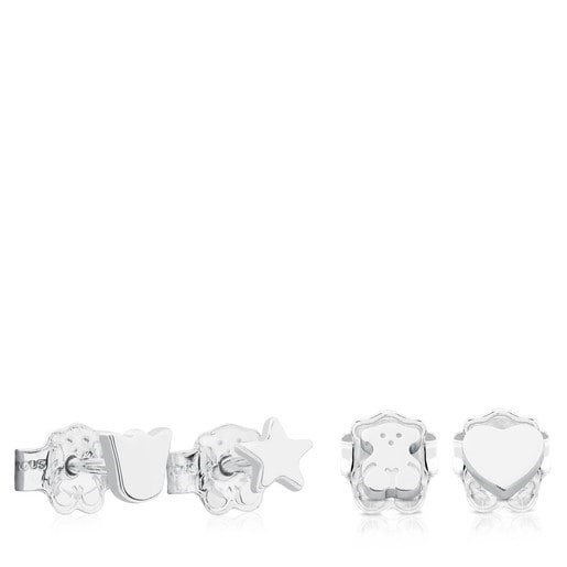 Pack De Pendientes De Plata Tous Basics