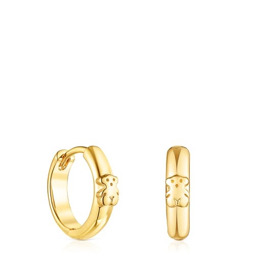 Pendientes Aro Oso De Plata Vermeil Tous Basics
