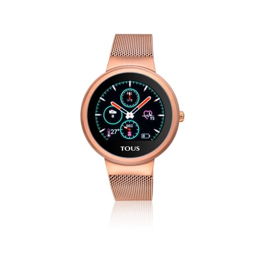 Reloj Activity Rond Touch De Acero Ip Rosado