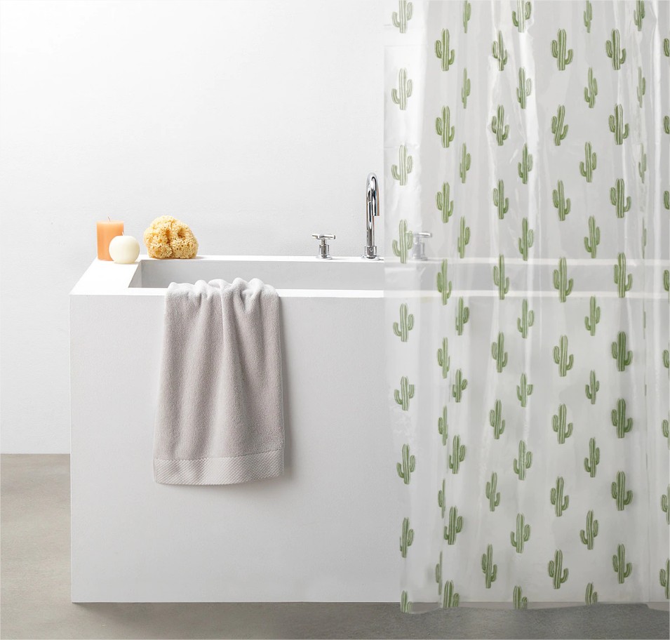 cortina de baño cactus el corte ingles