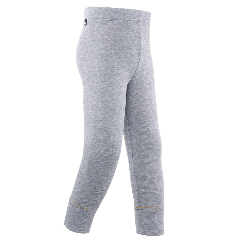 pantalon termico leggings esqui bebe warm gris