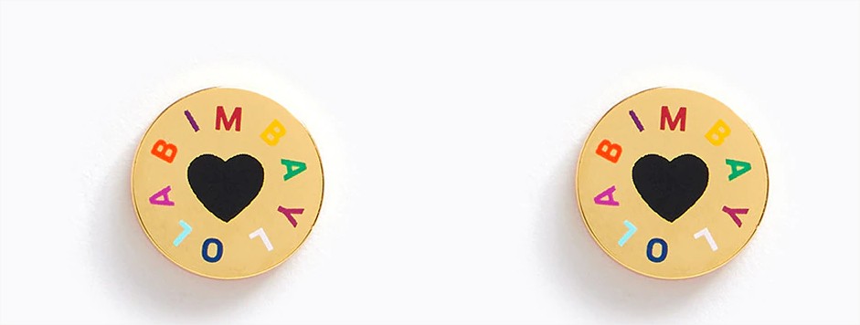 pendientes logo transfer bimba y lola