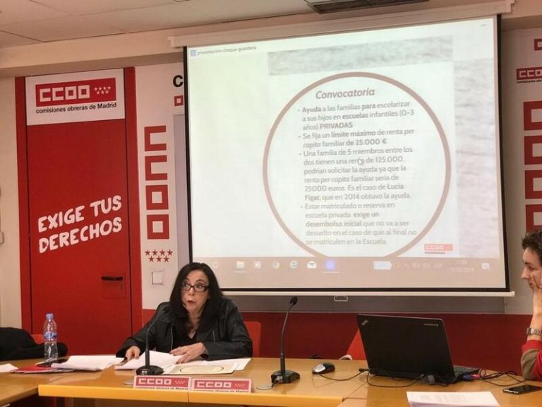 CCOO acusa a Madrid de «abandonar a su suerte» a la comunidad educativa ante la sexta ola