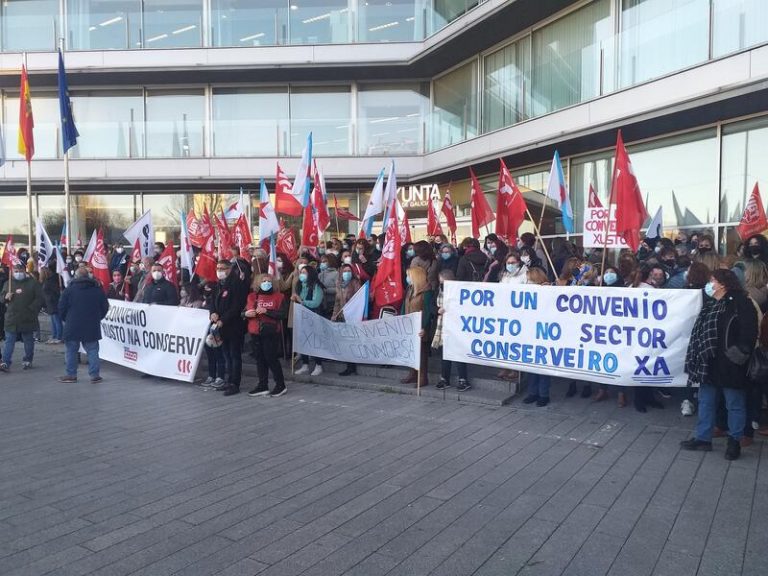 Los sindicatos celebran el «paro total» en la conserva por «un convenio digno»