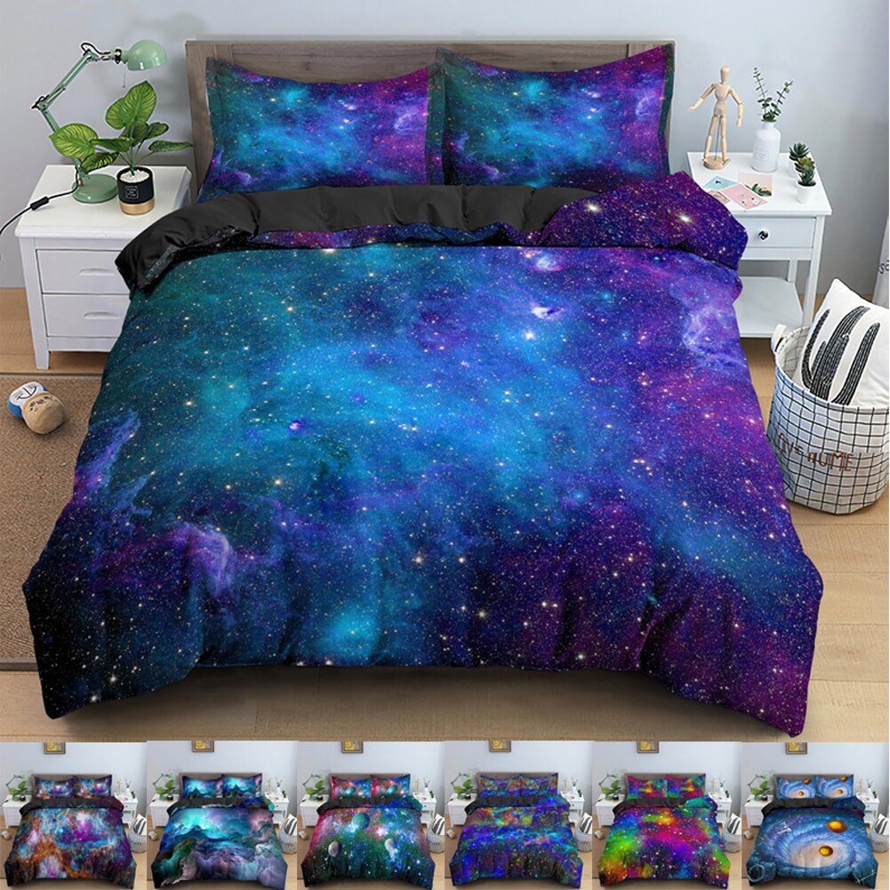 Juego De Ropa De Cama Galaxy Space 10