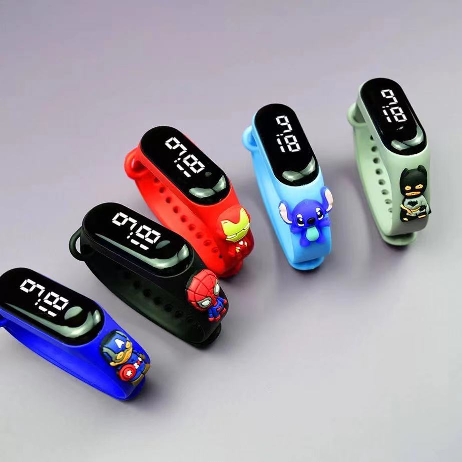 Marvel Reloj De Pulsera De Los Vengadores Para Ni Os Relojes Deportivos Con Pantalla Led Spiderman