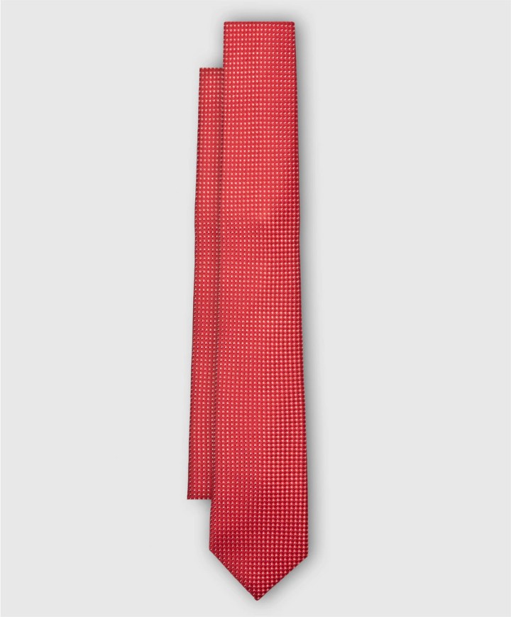corbata seda rojo microtopos el corte ingles
