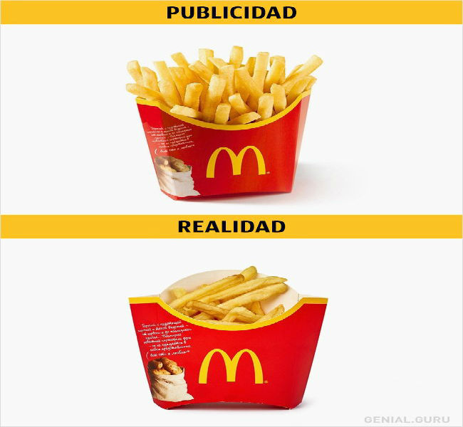 10 Imágenes De Fastfood: Publicidad Vs Realidad