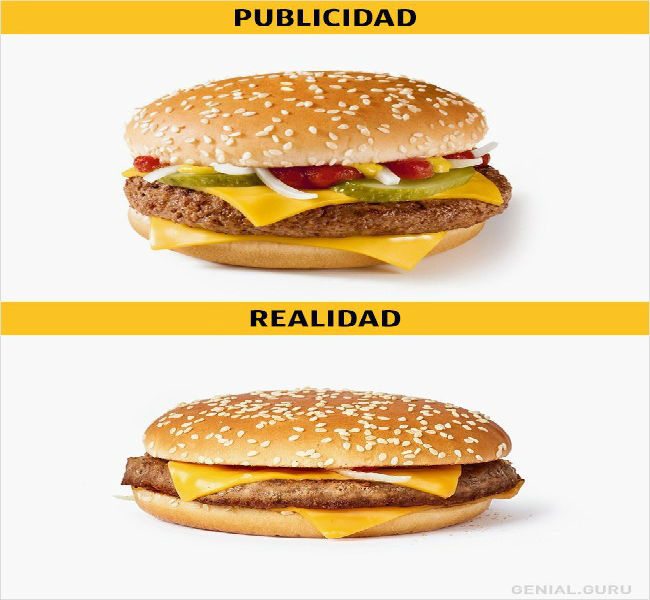 10 Imágenes De Fastfood: Publicidad Vs Realidad