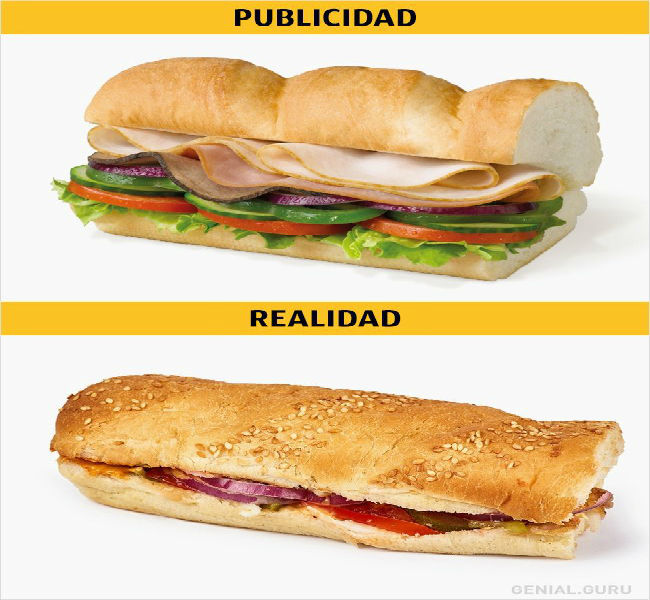 10 Imágenes De Fastfood: Publicidad Vs Realidad