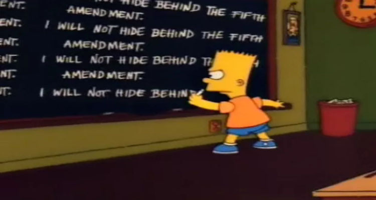 Las 10 frases más perturbadoras que Bart ha escrito en el pizarrón