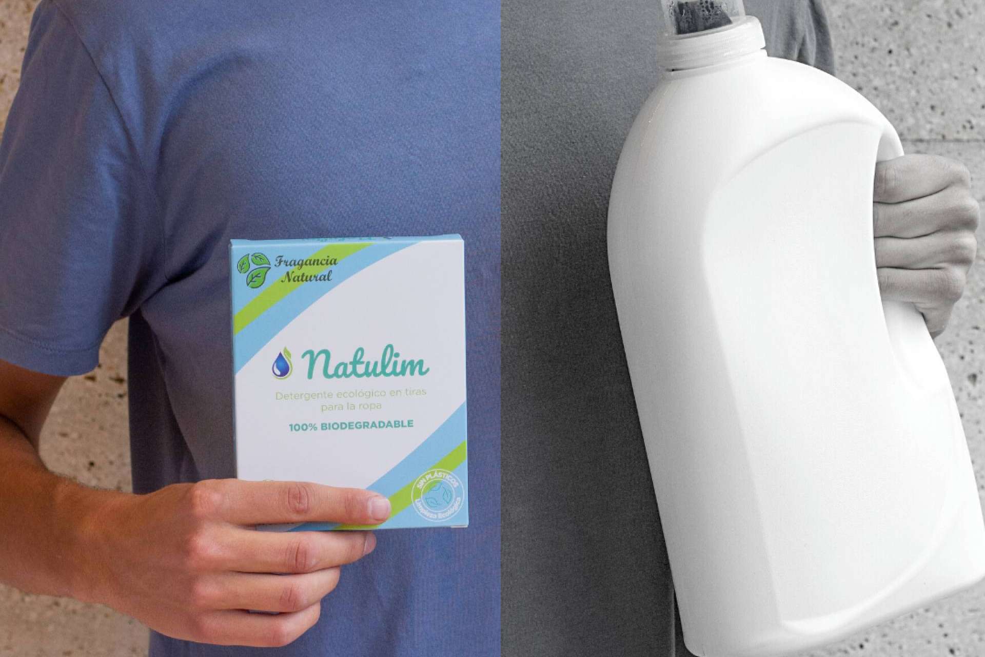 Detergente tiras biodegradable sin fragancia 40 lavados Natulim