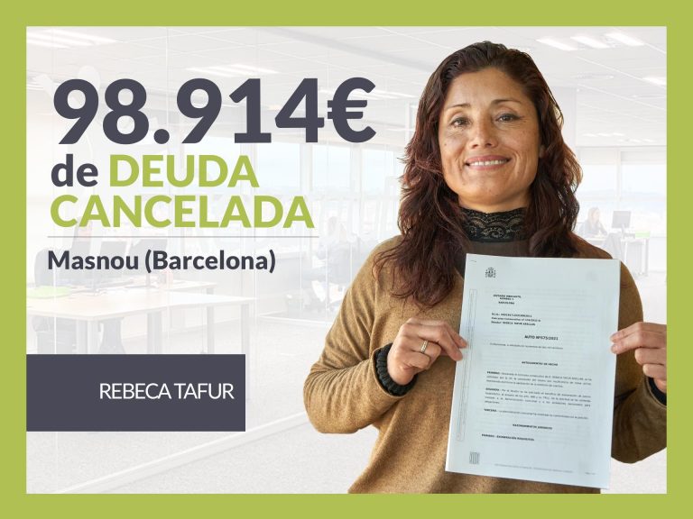 Repara tu Deuda Abogados cancela 98.914€ en El Masnou (Barcelona) con la Ley de Segunda Oportunidad