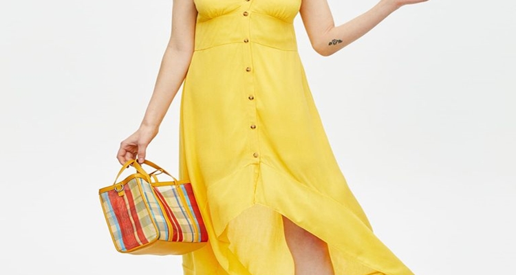 Vestido Traje Pull And Bear Color Amarillo