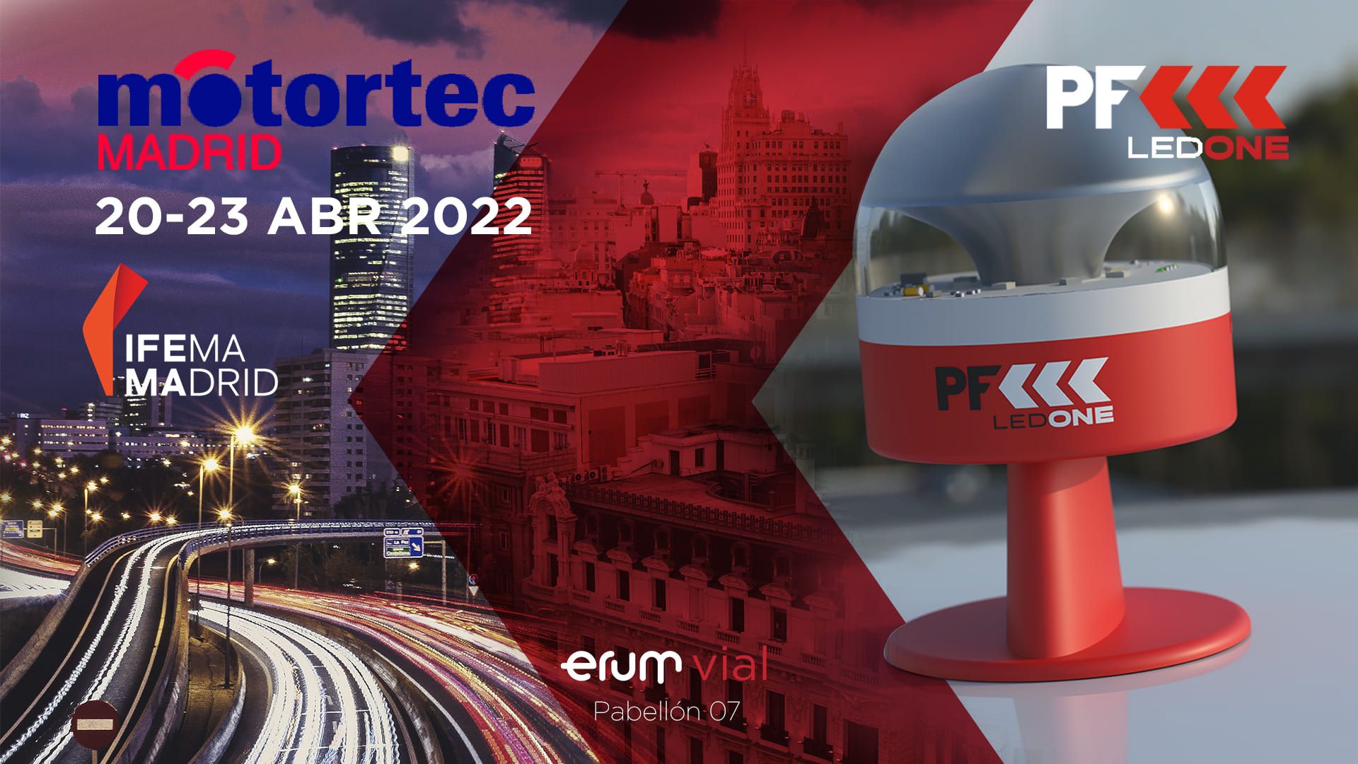 Erum Vial presenta la primera Luz de Emergencia V16 en Motortec 2022 1 Erum Vial presenta la primera Luz de Emergencia V16 en Motortec 2022