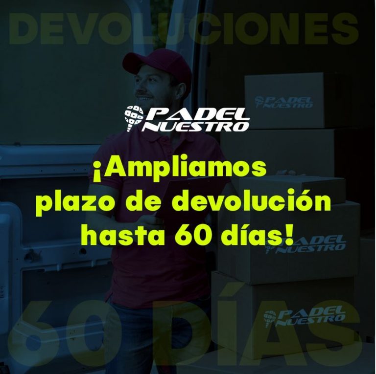 Grupo Pādel Nuestro amplía el plazo de devolución a 60 días