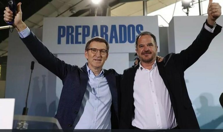 Iturgaiz felicita a Feijóo al que el PP ha «colocado en la dirección de la Moncloa» con todo el apoyo del PP vasco