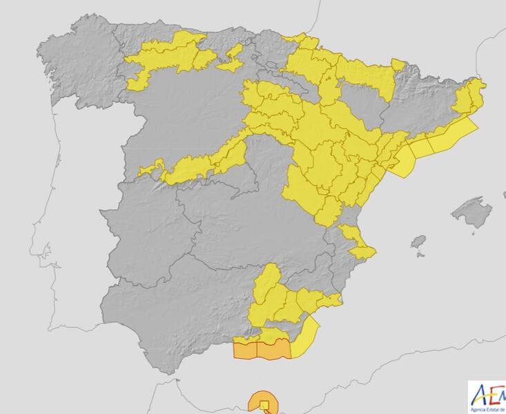 Hoy, riesgo de lluvia, tormentas, nevadas, viento y olas. El tiempo del 20 de abril