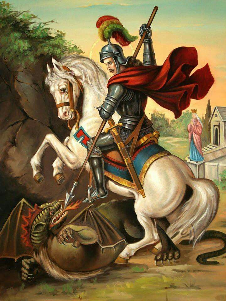 Hoy, 23 de abril, gran fiesta en Aragón y Cataluña, porque celebramos a su santo patrón, San Jorge de Capadocia