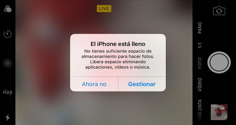 Iphone Lleno Espacio