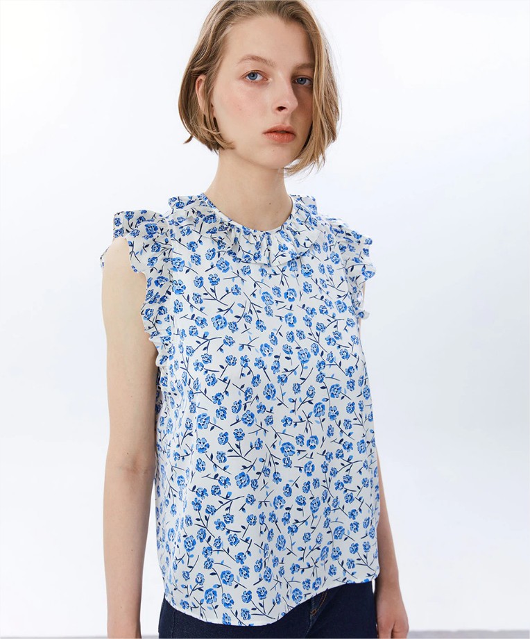 Top Volantes Estampado Sfera