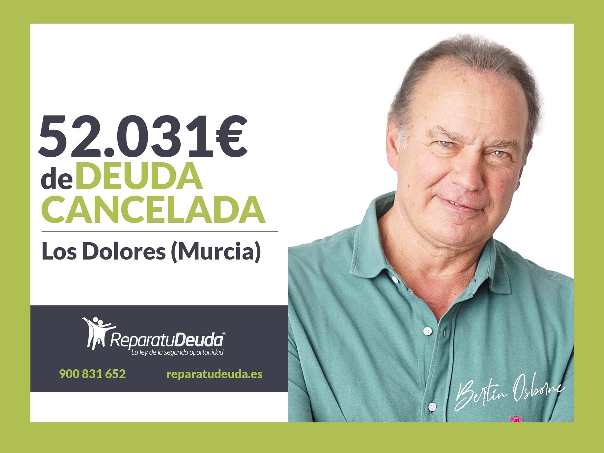 Repara tu Deuda Abogados cancela 52.031 ? en Los Dolores (Murcia) con la Ley de Segunda Oportunidad
