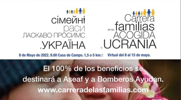 Familias de acogida saldrán a correr en la Casa de Campo de Madrid por Ucrania este domingo