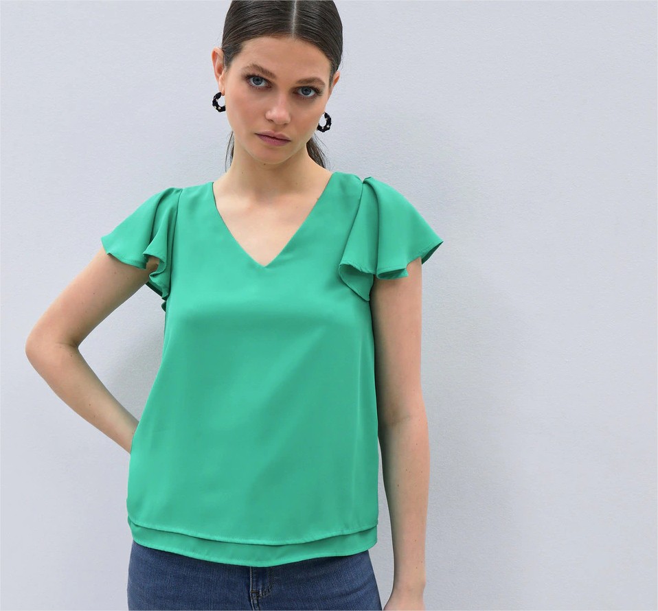 blusa mangas volantes formula joven