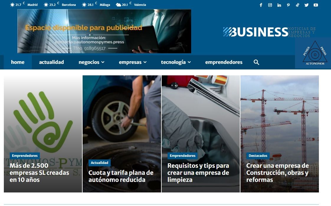 Nuevo sitio de noticias de empresa AutonomosPymes.press 1 Nuevo sitio de noticias de empresa AutonomosPymes.press