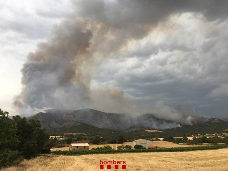 La Unidad Militar de Emergencias participa en la extinción del incendio de Artesa de Segre (Lleida)